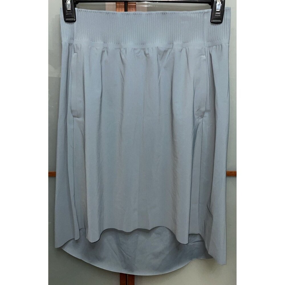 Athleta Cosmic Skirt Women Grey Pull On Zipper Pocket Athleisure Hi Low Sizes S